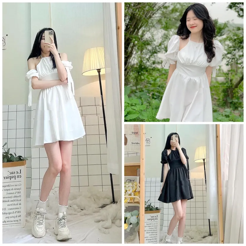 Đầm ren nữ ngắn Hàn Quốc dễ thương - mẫu bán chạy 2024